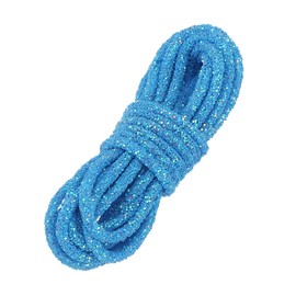 PATIKIL Sequins Rope, 5.5 Yard 6mm Sequins Rhinestone Tube Cord for Wedding Dresses Earring Costume Clothing Shoes Jewelry DIY Crafts Making Accessory, Blue