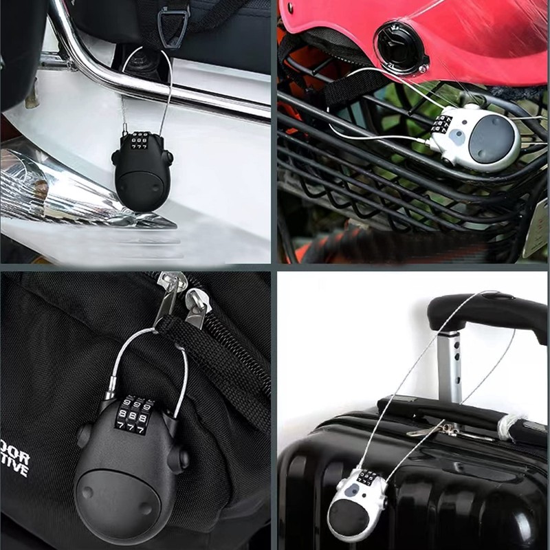 amavoler 3 Digit Code Combination Password Lock for Helmet Lock