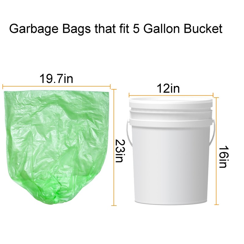 Biodegradable Trash Bags 4-6 Gallon, 100 Counts, Extra Thick Small