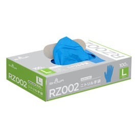 [ショーワグローブ] ニトリル手袋 (パウダーフリー) ニトリルゴム製使いきり手袋 Lサイズ ブルー 100枚入 RZ002