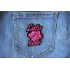 Ivamis Lady Rider Pink Rose Iron on Biker Patch -