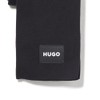 HUGO Knitted Plain Scarf with Rubberized Logo, black currant, PCE.
