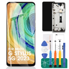 for Moto G Stylus 5g 2023 Replacement Screen for Motorola Moto G Stylus 5g 2023 LCD Digitizer Repair Kits for Moto XT2315-1 Touch Screen Display Assembly Replacement with Frame