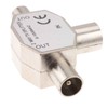 kenable 2 Way RF TV Freeview Push Style Coax Splitter