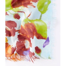 scarf Italian  Scarf 100% Modal - Soft and Sheer Water Color Floral Design for Summer