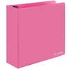 3 Inch 3 Ring Binder Pink, Slant D-Ring 3” Clear