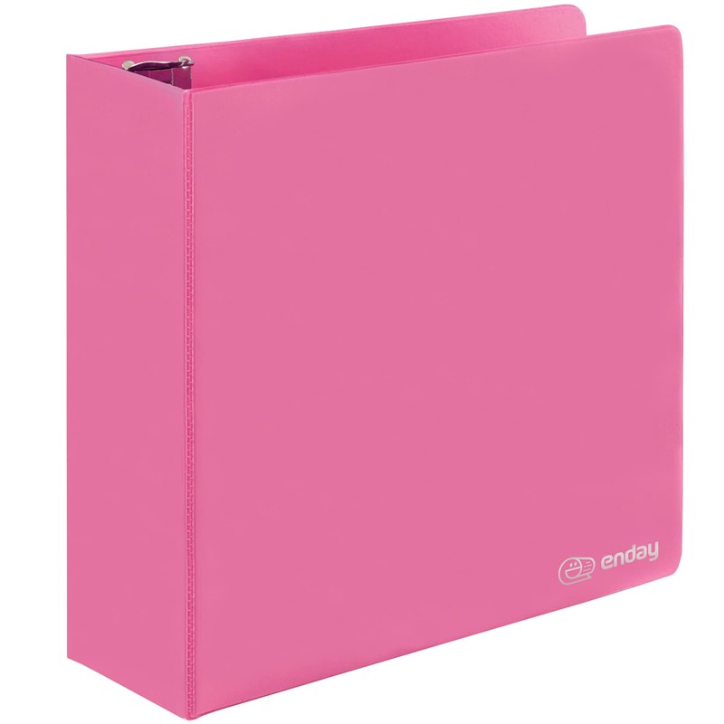 3 Inch 3 Ring Binder Pink, Slant D-Ring 3” Clear