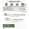 OXDFK 2 PCS Extendable Fork Spoon Set, Telescopic Stainless Steel