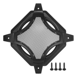 A ABSOPRO 6 Inch Car Speaker Grille Cover with Screws Black – Pack of 1