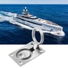 Jersvimc 2Pcs Marine Boat Ring Hatch Pull Handle, Flush Mount