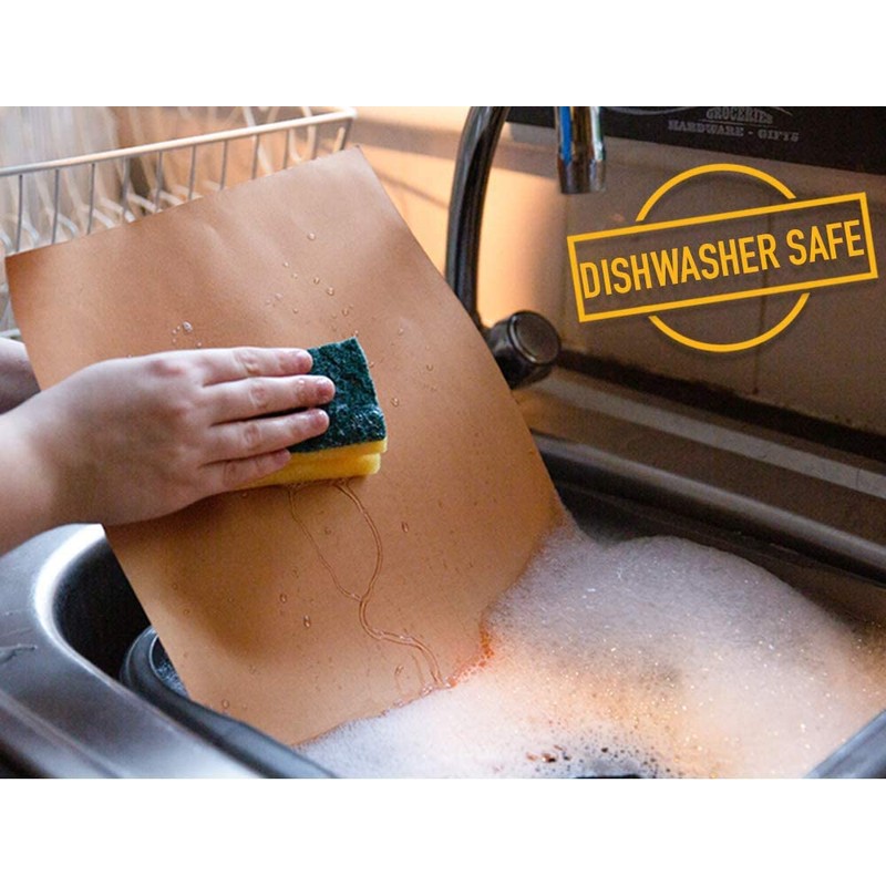 Copper Grill Mat, Set of 4 BBQ Grill Mat Non
