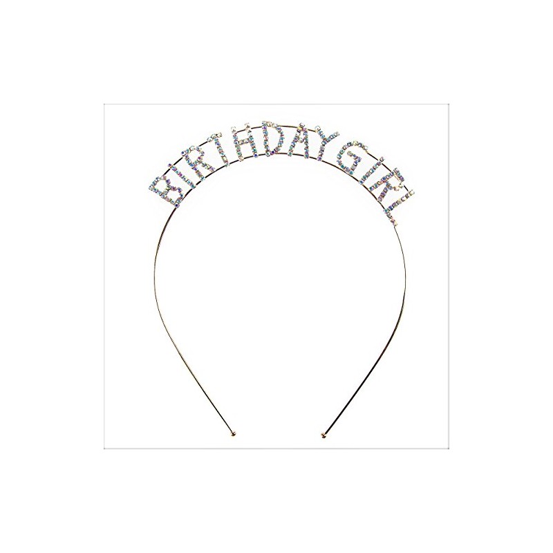 Sparkly Gold Rhinestone Birthday Girl Party Headband