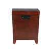 SEI Furniture Pyramid Storage Trunk, End Table, Espresso