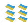 10pcs Ukrainian Flag, 12 x 8 inch Flat and Stick