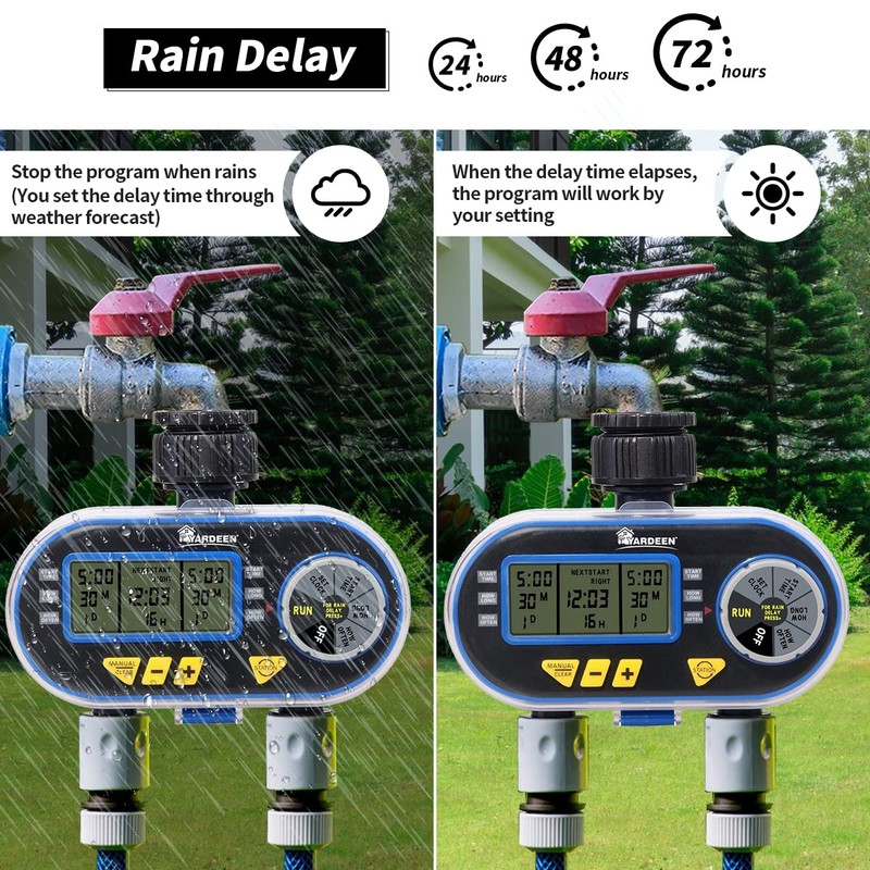 Yardeen Sprinkler Timer for Garden Hose, Programmable Hose Timer with