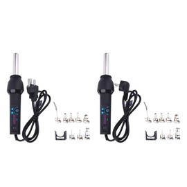 Heat Guns,Digital Display Hot Air Gun Handheld Heat Gun Air Heater Blower with 8 Nozzle and Bracket (US 110V)