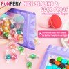 Funfery 100 Pcs Resealable Bags Clear Holographic Bags,Smell Proof Packaging