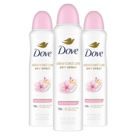 Dove Advanced Care Antiperspirant Deodorant Spray for Women 3 Pack Sakura Blossom & Yuzu 72 hour sweat and odor protection 3.8 oz