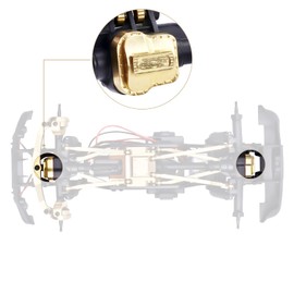 18.4g/Each CrazyHobby Brass Diff Covers Axle Covers for TRX4M TRX4MT K10 High Trail F150 Bronco Defender 1/18 Crawler Car, Front & Rear (Gold)