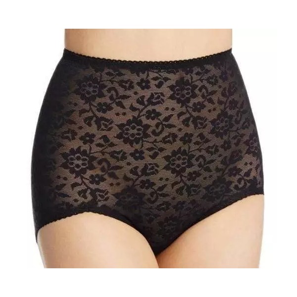 Rago Shapewear Lacette V Leg Black Shaper Brief Plus Size