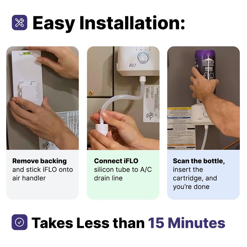 iFLO® Smart Automated A/C Drain Line Cleaner Cartridge, 6 Month