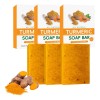 3pc Jabon De Baño Aclarante De Piel Jabón Cúrcuma De