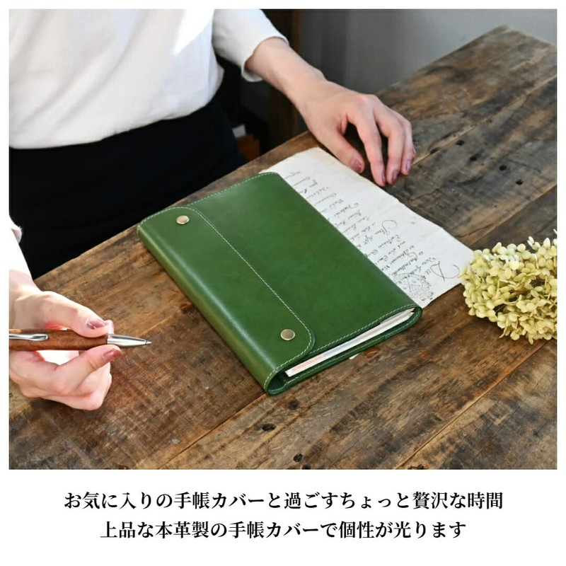 BlancCouture Jibun Notebook Cover Leather A5 Slim Size Wallet Passport