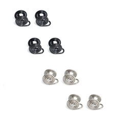 Keloids Pressure Acupressure Clip Earrings Non-pierced Stainless Steel Spiral Earrings (4pairs(Black&Silver)), Metal, metal