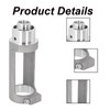Square Hole Drill Bit Adapter with 3Pcs Drills, Aluminium Alloy