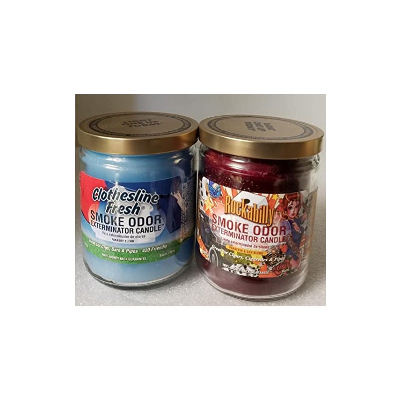 Smoke Odor Exterminator 13 oz Jar Candles Assortment Two Fragrances