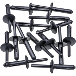 Rexka 15pcs 1/4" Hole Fender Liner Wheelhouse Liner Bumper Cover Nylon Blind Rivet for Jeep Dodge Chrysler 34201631
