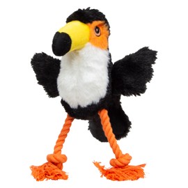 JACK AND VANILLA, Interactive Toucan Plush Toy for Dogs and Cats, Built-in Whistle, Soft Texture, Non-Toxic, Great for Play and Learning, 28 cm, Multicolour
