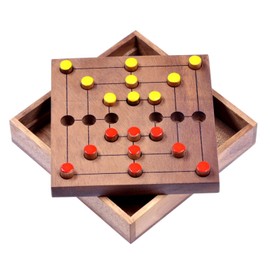 Mill Large – Wooden Strategy – Strategy Game – Thinking Game – Board Game