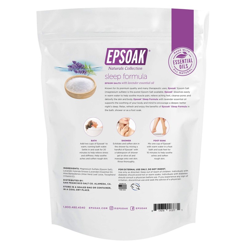 Epsoak Epsom Salt 5 lb. Magnesium Sulfate USP. (Qty. 1