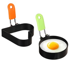 Arcjunys Delstahl Fried Egg Mould Pancake Mould Fried Egg Mould for Fried Egg Rings Fried Egg with Folding Handles for Fried Eggs Pancakes Meatloaf