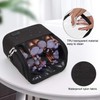 Relavel Travel Cosmetic Bag, Stand-up Makeup Brush Bag with Adjustable