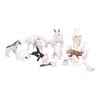 Arctic Animal Figurine Set 18pcs Kid Simulated Arctic Hare Reindeer