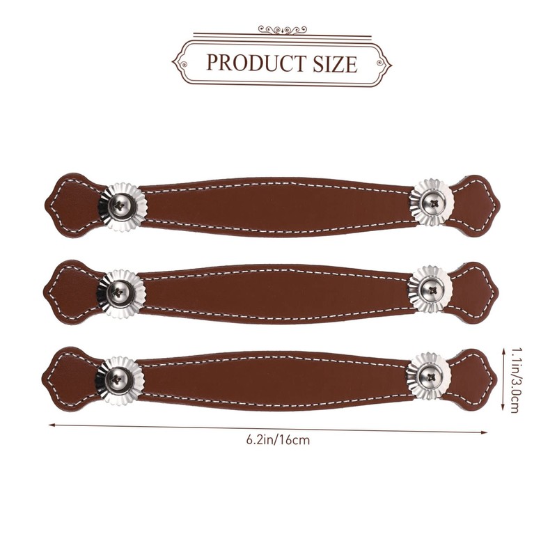 CAXUSD Luxury Luggage Handles Premium Leather Pull Handles for Suitcase