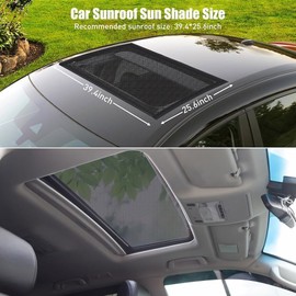 Magnetic sunroof sunshade mesh screen moonroof and side windows for car camping essentials 39.3 x 25.5 / 자동차 캠핑 필수품을 위한 마그네틱 선루프 선쉐이드 메시 스크린 문루프 및 측면 창문을 39.3 x 25.5