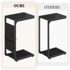 Vovonusy Narrow C-Shaped End Table, Small Side Table for Couch