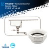 tecuro Reducer Adaptor Plastic White for Kitchen Sinks 1 1/2