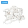QUARKZMAN Pack of 12 PVC Pipe Clamps with Base, Suitable