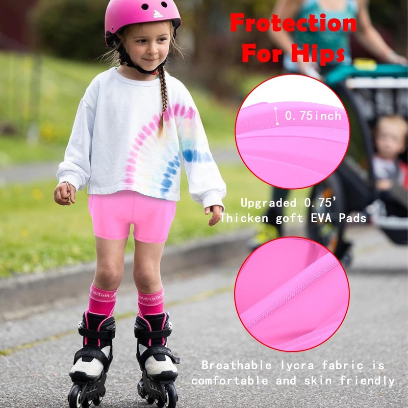 Kids Butt & Hip Padded Shorts for Skating,Youth Hip Protection