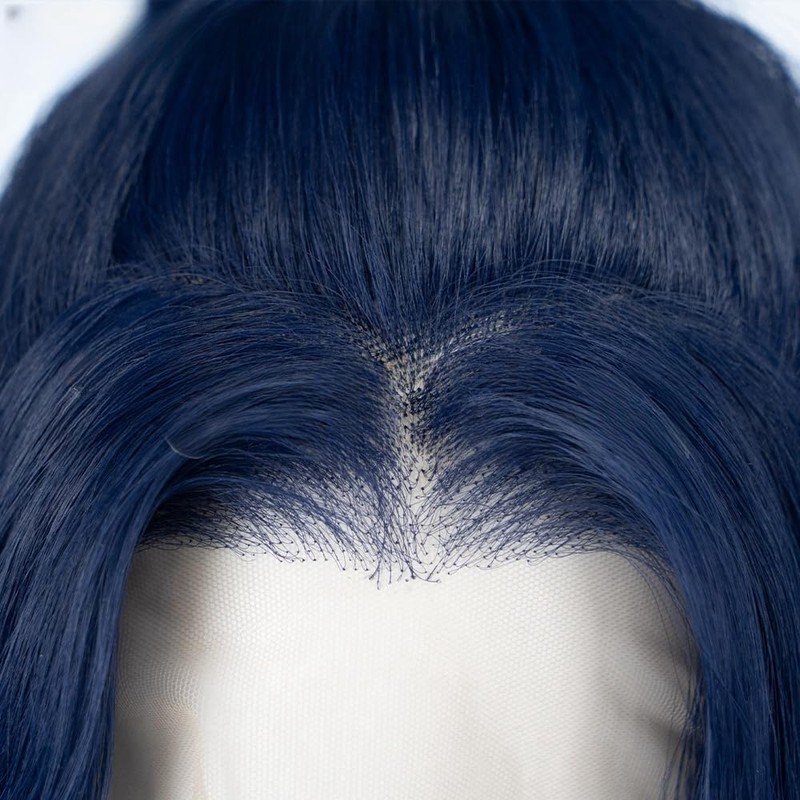 TTYAO REII Game Cosplay Lace Front Wig Dark Blue Short