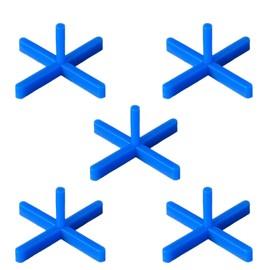 Tiled Up Tile Spacers with Arm for Correct Placement - Plastic Tile Leveling System - 2mm Grout Tile Spacer - Blue 1000 pcs Tile Levelers – 5 Corner Shaped Spacer