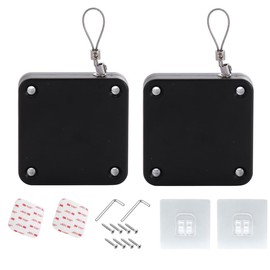 HOOWDAMY Automatic Door Closer, Pulling Force, 2.8 oz (800 g), Automatic Door, Selectable Gravity, Door Closer, Sliding Door, Entryway, Indoor Use, Attached, Double-Sided Tape, Screws Included, Self