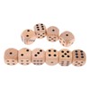 Unknown 10pcs Large D6 Wooden Dice Set 2 cm Natural