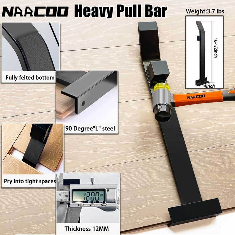 NAACOO Laminate/Vinyl Flooring Tools, Heavy Tapping Block for Vinyl Plank