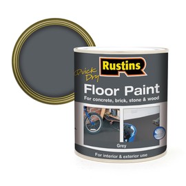 RUSTINS Quick Dry Floor Paint Grey 1 Litre