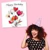 Happy Birthday Card - Floral Pink Design - Elegant Card